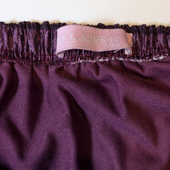 St. L.Aurent Vintage crinkle Purple lined and flowing skirt Size M-L - Picture 3 of 4